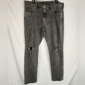 Abercrombie & Fitch Men's Black Distressed Skinny Jeans